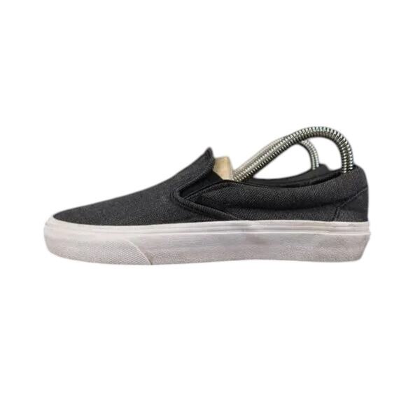 Vans Shoes Womens 7 Sneaker Classic Slip On Herringbone Skate Casual Active Gray - Picture 5 of 14